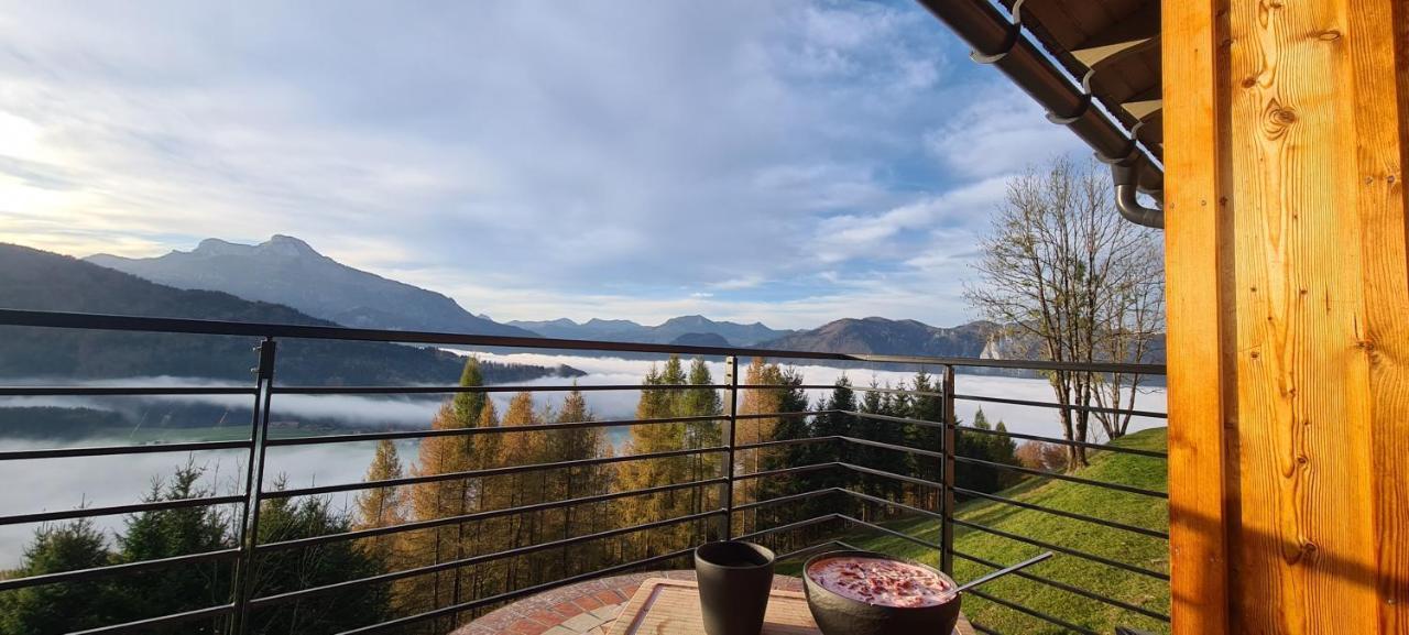 Bergvilla mit Seeblick - Mondsee Innerschwand Esterno foto